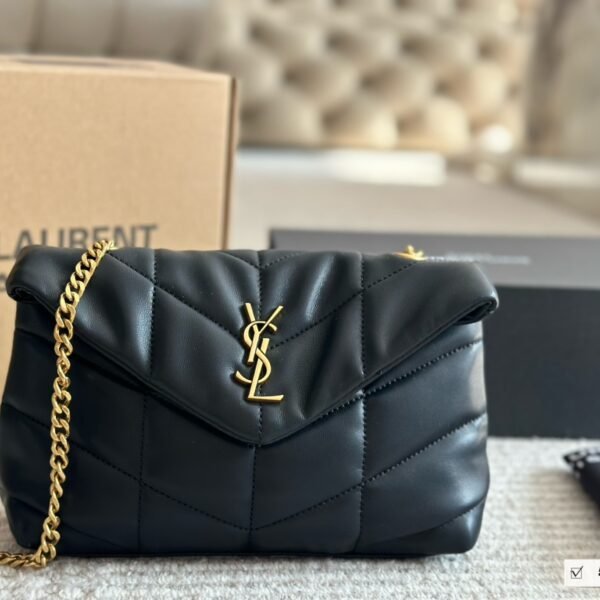 YSL Loulou Puffer Small Black Leather - Bag