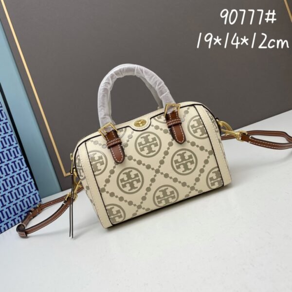 TB Small Tory Monogram Mini Jacquard Barrel