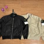 ST Nylon Bomber Jacket Black/Beige – Giacca