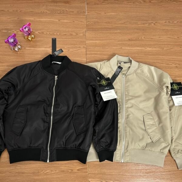 ST Nylon Bomber Jacket Black/Beige - Jacket