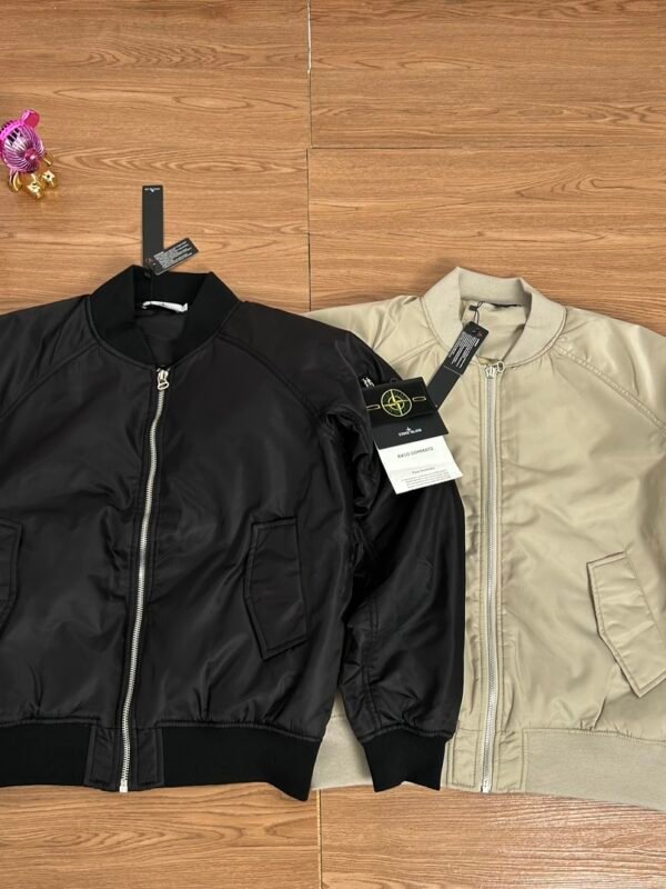 ST Nylon Bomber Jacket Black/Beige – Giacca