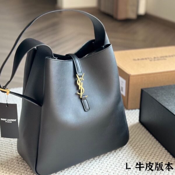 YSL Le 5 à 7 Hobo Large Black Leather - Bag