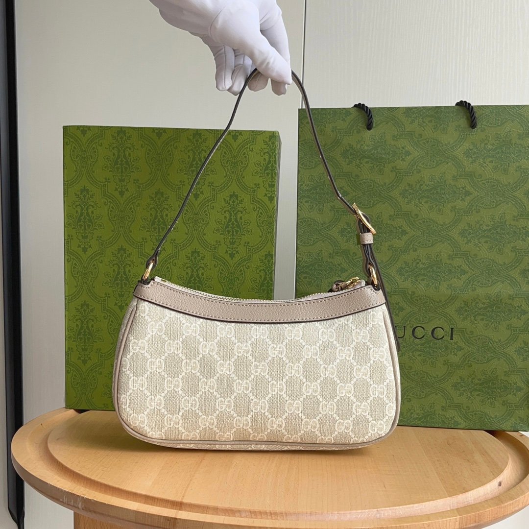 GG Ophidia GG Mini Bag Beige/Ebony GG Supreme Canvas - Bag - Image 3
