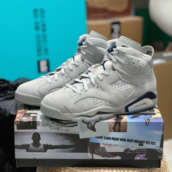 NK Air Jordan 6 Retro 'Georgetown' Grey - Sneakers