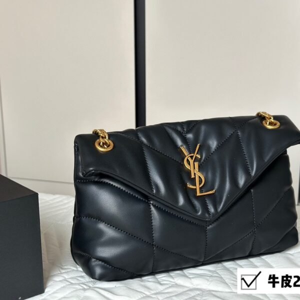 YSL Loulou Puffer Small Black Lambskin - Bag