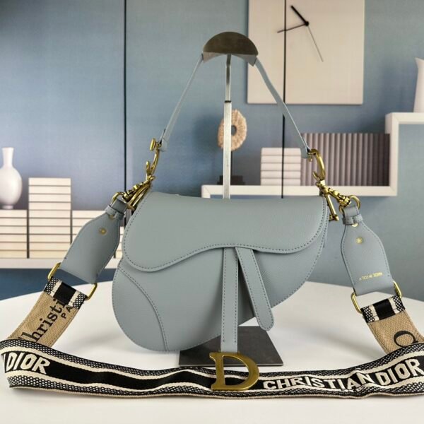CD Saddle Gray Leather - Bag