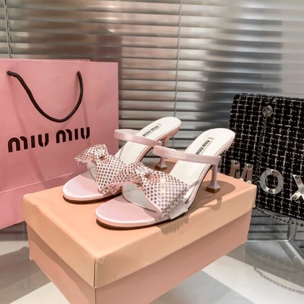 MIU Glitter Bow Stiletto - Heels