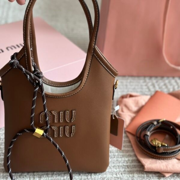 MIU Wander Matelassé Brown Leather - Bag