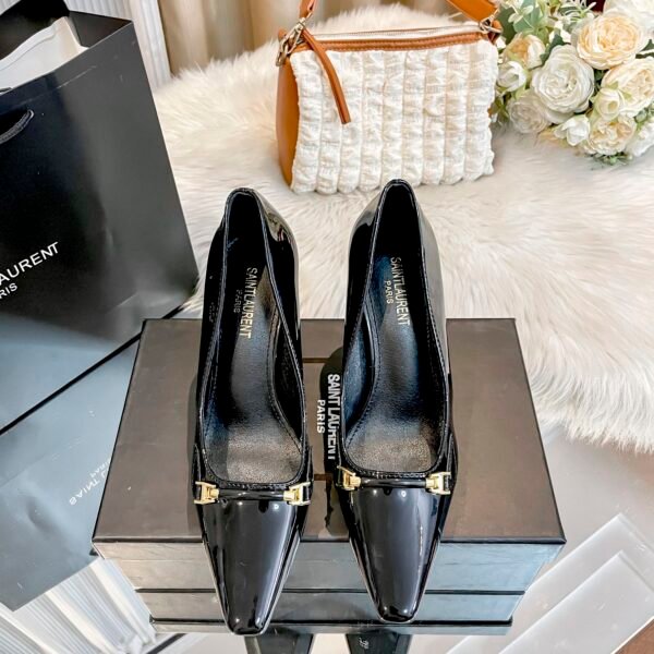 YSL Opyum Pumps Black Patent Leather - Heels