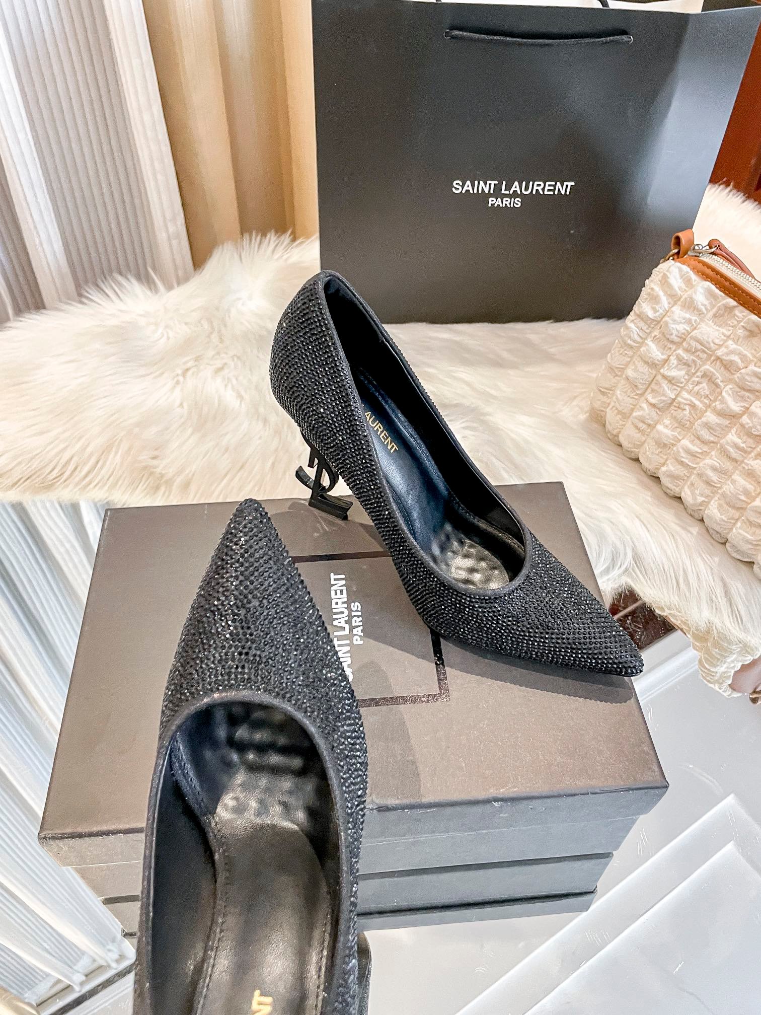 YSL Opyum Pumps Black Crystal - Heels - Image 6