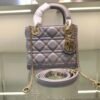 CD Lady CD Mini Grey Cannage Leather - Bag