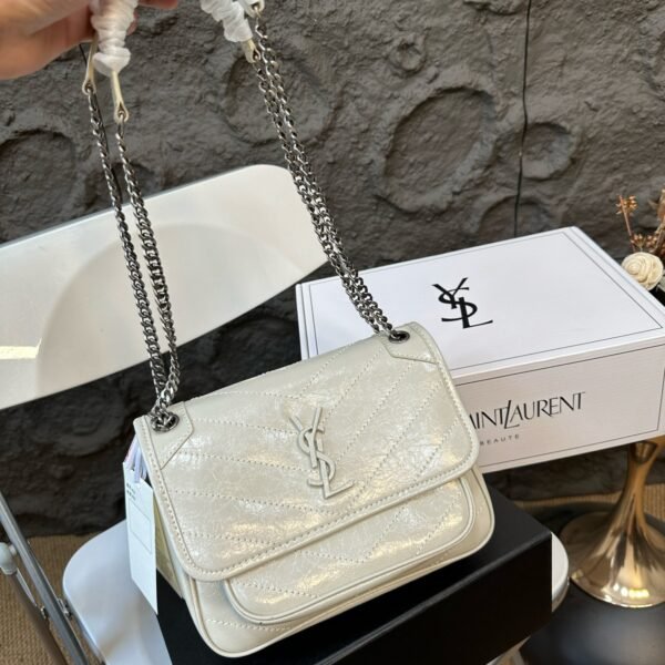YSL Niki Baby Gunmetal Leather - Bag
