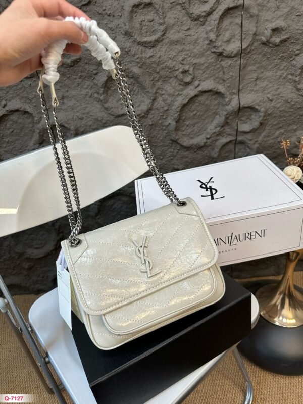 YSL Niki Baby Gunmetal Leather – Tasche