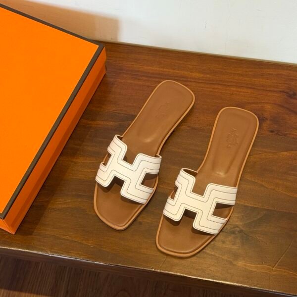 HM Oran Sandals White Leather - Sandals