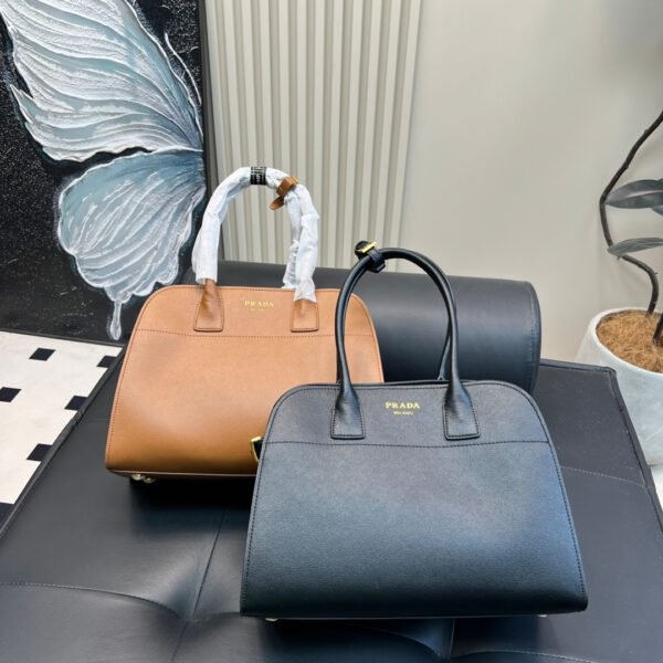 PR Galleria Large Black and Brown Leather - Bag