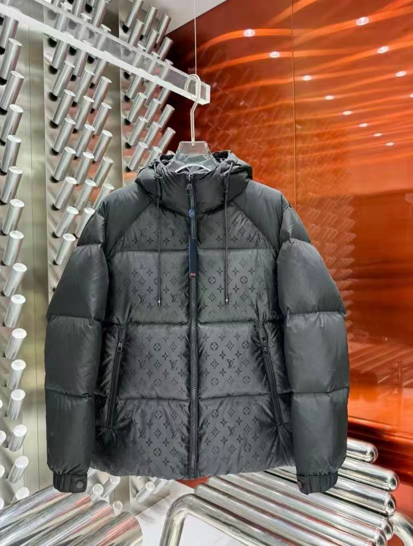 LV Monogram Puffer Jacket Black Monogram - Jacket
