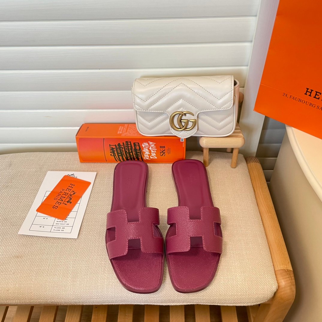 HM Oran Sandals Pink Leather - Sandals