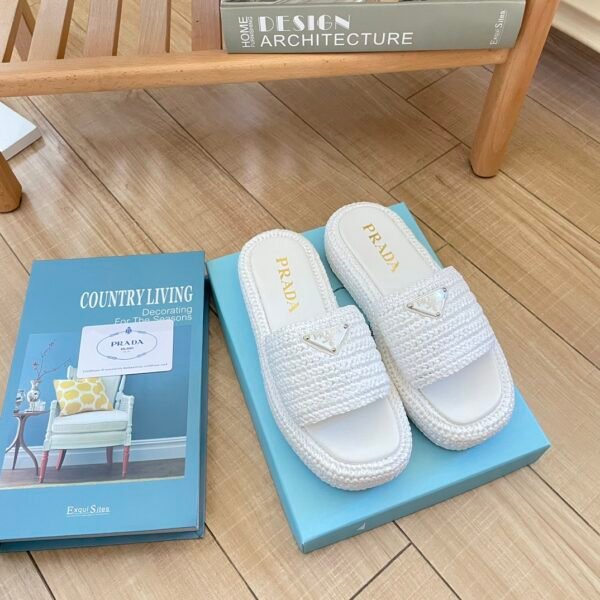 PR Woven Raffia Slides - Slides