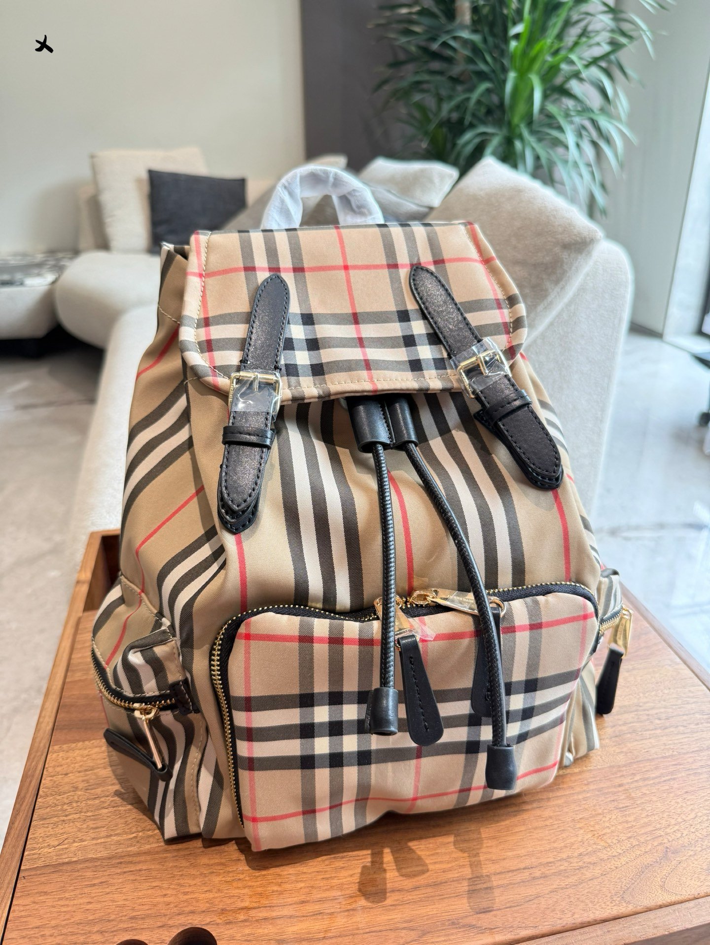 BBR Vintage Check Backpack Beige Check - Backpack - Image 9