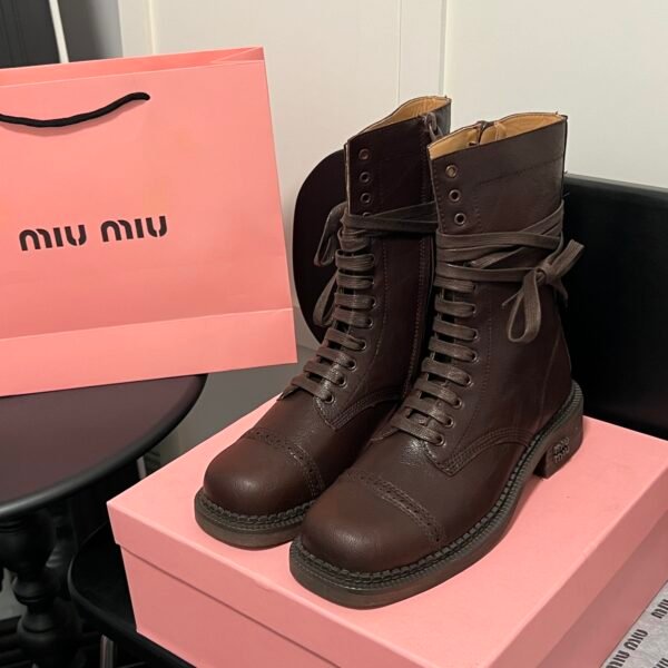 MIU Lace-Up Combat Boots - Boots