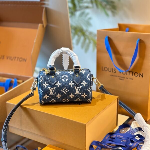 LV Speedy Nano Monogram Denim - Bag