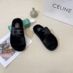 CEL Triomphe Shearling Slides – Slide