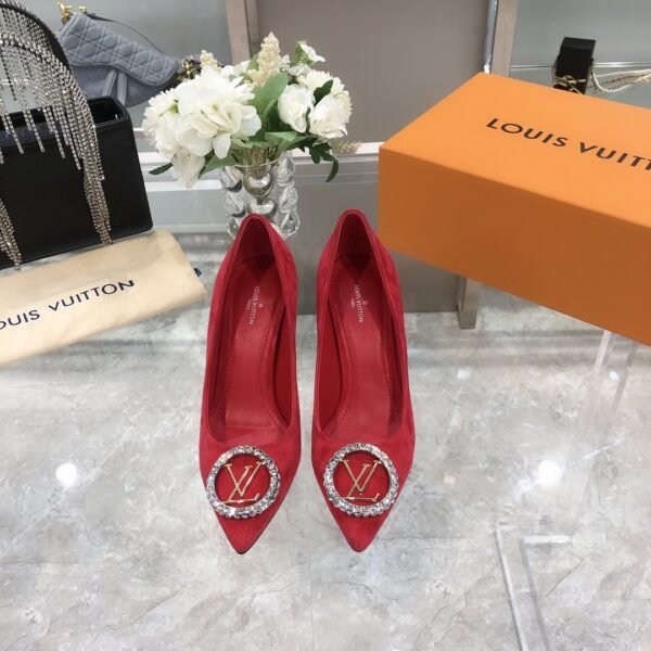 LV Madeleine Pump Red Suede - Heels