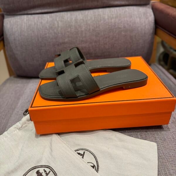 HM Oran Sandals Black Leather - Sandals