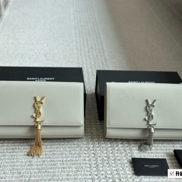 YSL Kate Tassel White Leather - Bag