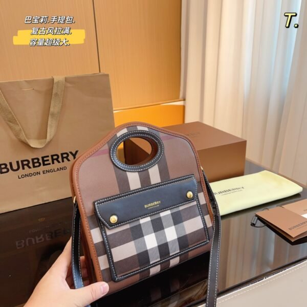 BBR Pocket Bag Vintage Check Canvas - Bag