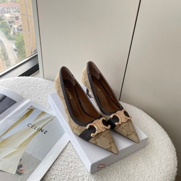 ```CEL Triomphe Canvas Pumps - Heels```