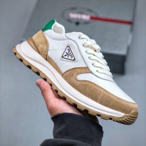 PR PR Wheel White/Beige Suede - Sneakers