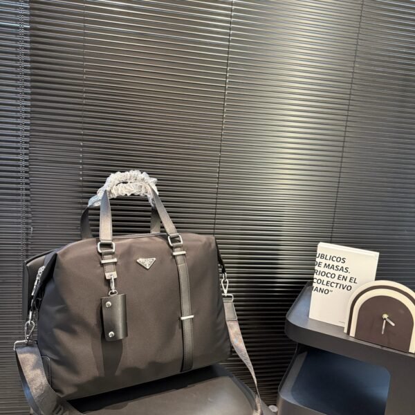 PR Re-Nylon and Saffiano Leather Travel Bag - Bag