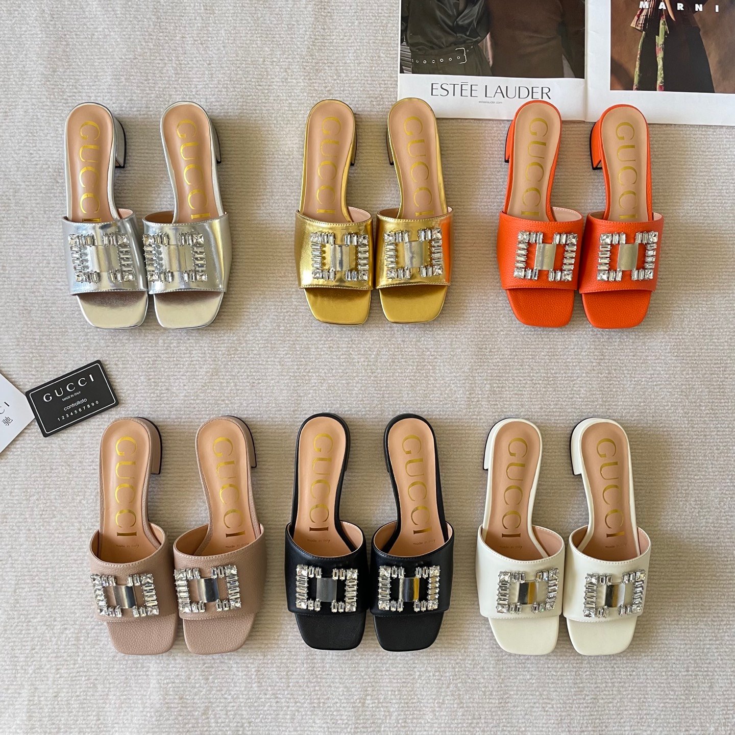 GG Matelassé Slide Sandals Various - Slides - Image 4
