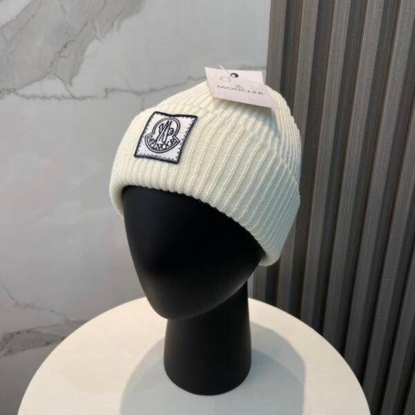 MCL Logo Patch Beanie White Wool - Hat