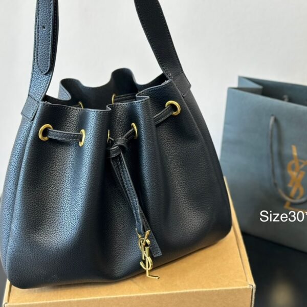 YSL Niki Bucket Black Leather - Bag