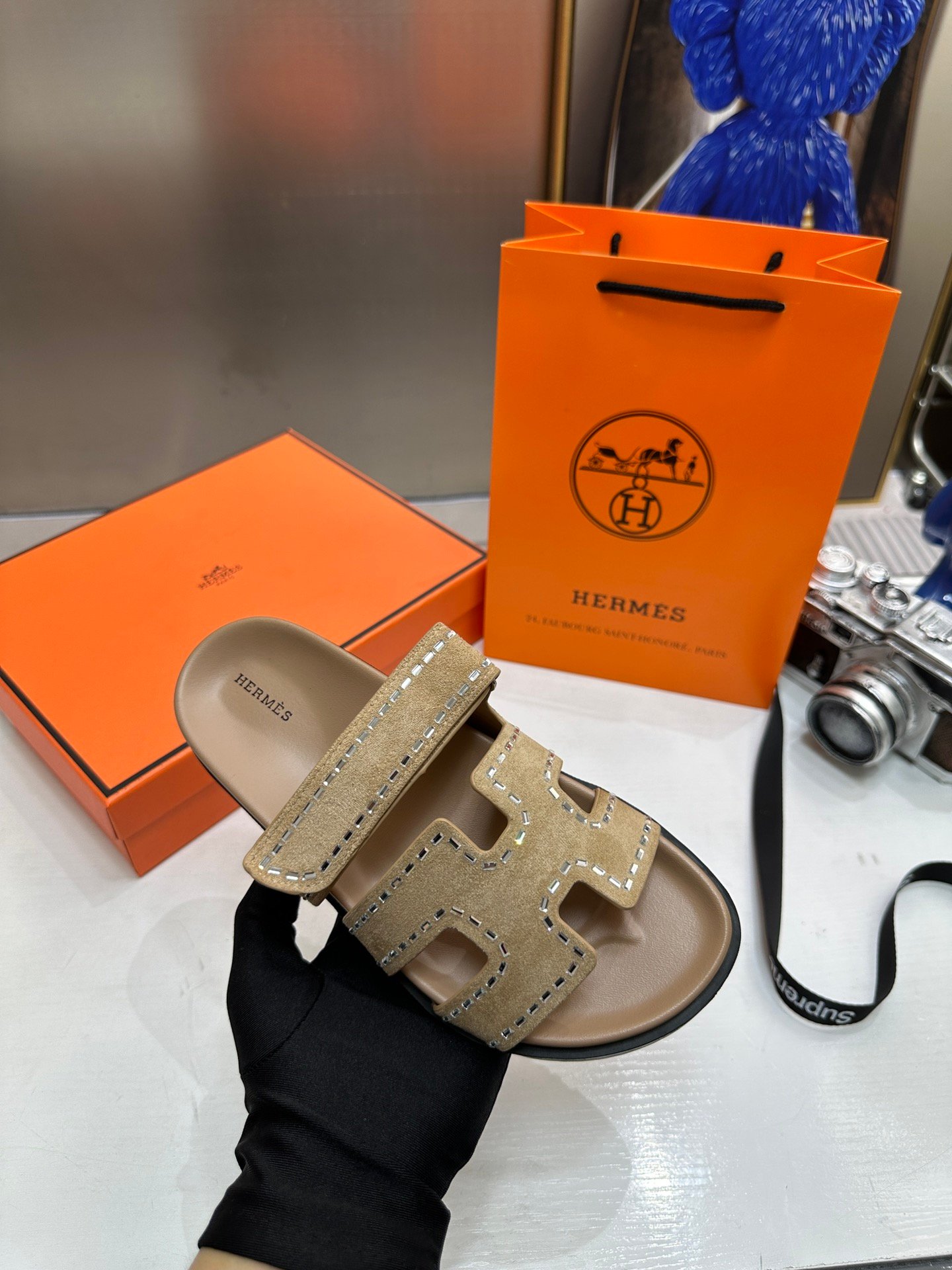 HM Chypre Sandals Beige Suede - Sandals - Image 8