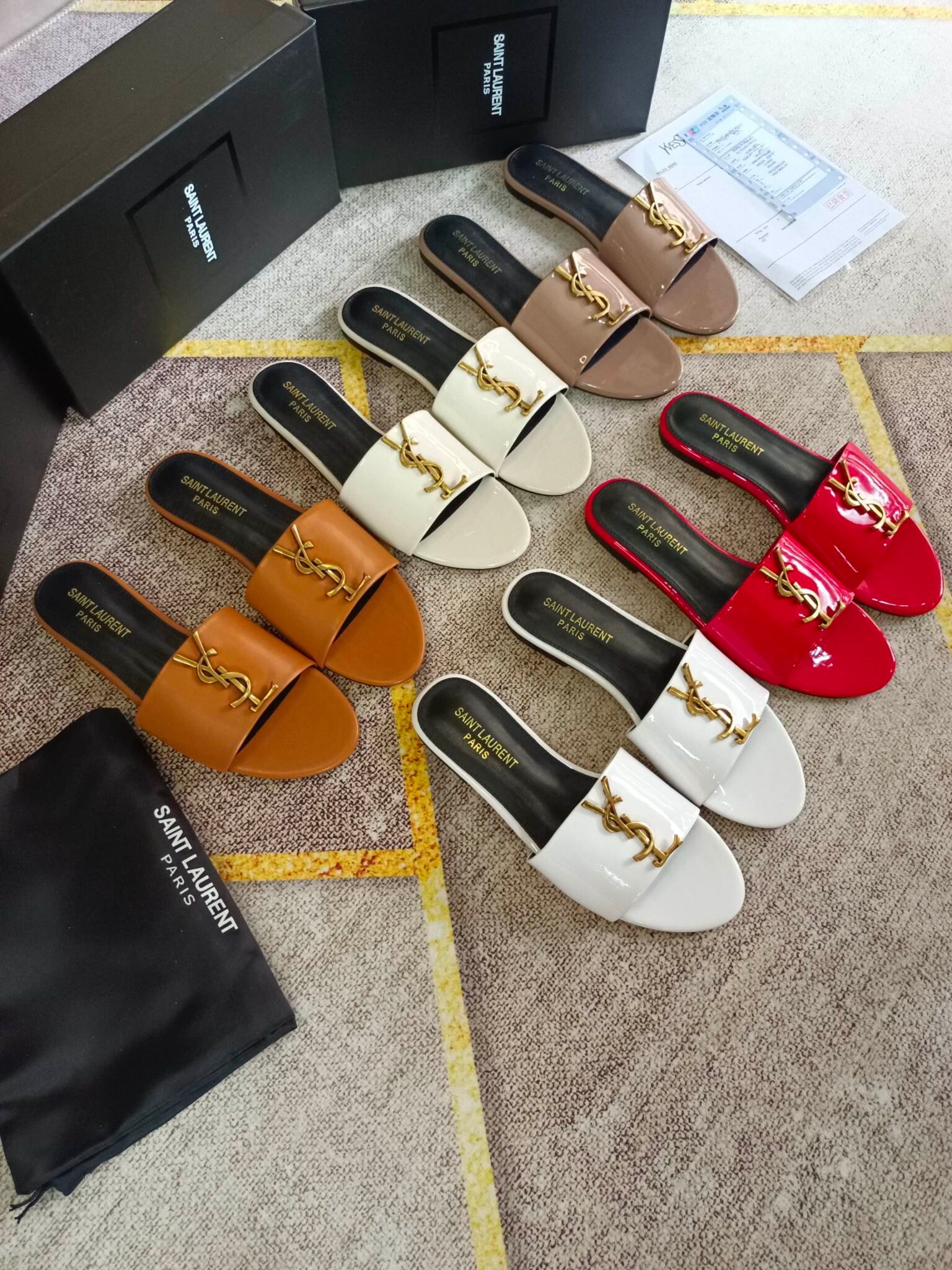 YSL Cassandra Flat Slides – Slide — 3