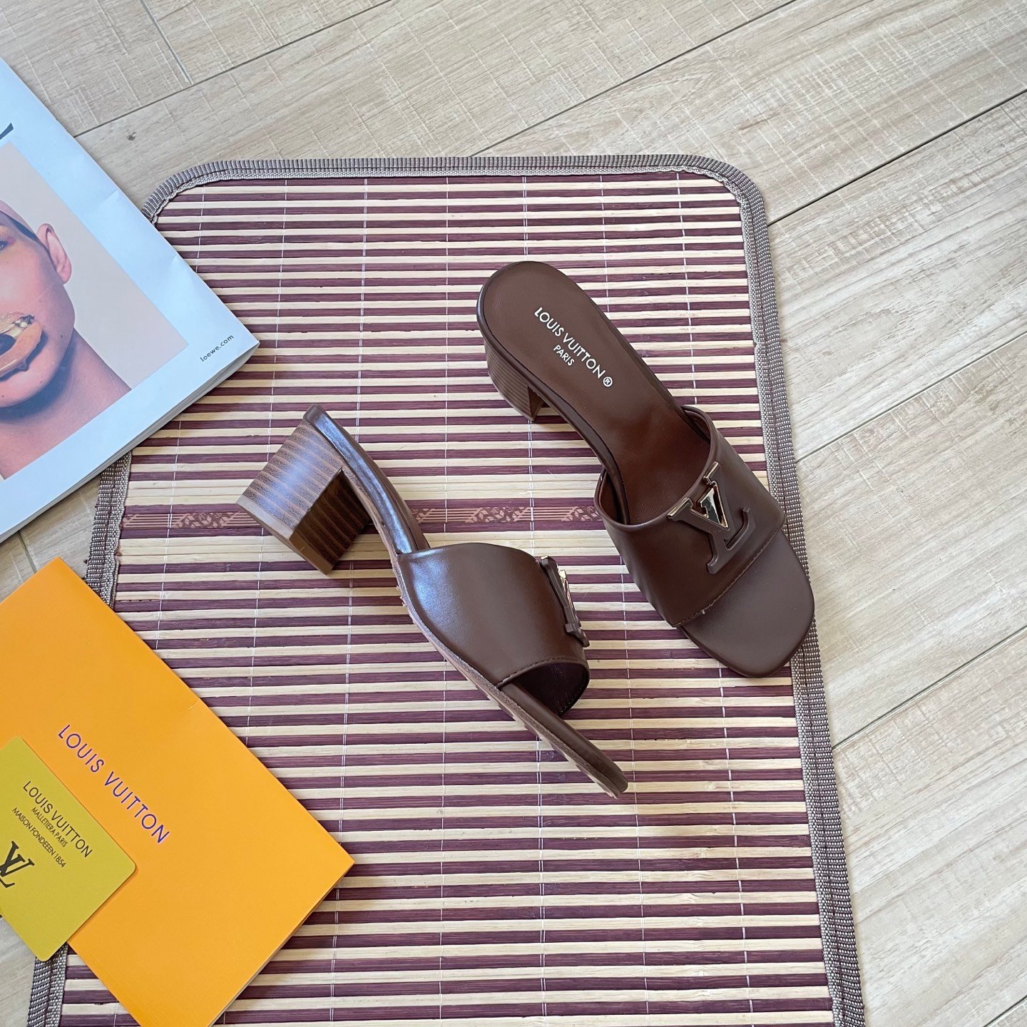 LV Lock It Mule Brown Leather - Sandals - Image 7