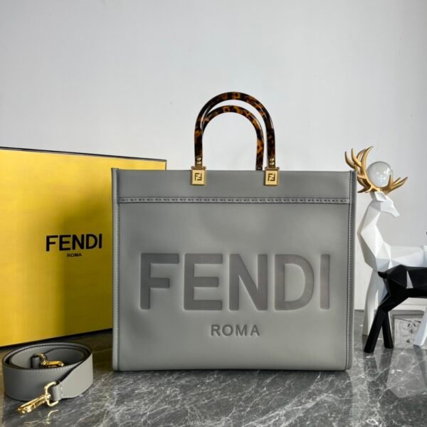 FD Sunshine Shopper Small Grey Leather - Bag