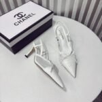 CC Slingback Pumps White Leather – Heels