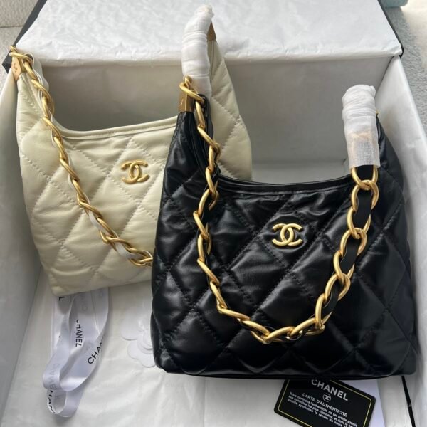CC 22 Bag Black and White Lambskin - Bag