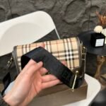 BBR Vintage Check and Leather Note – Borsa – Verde