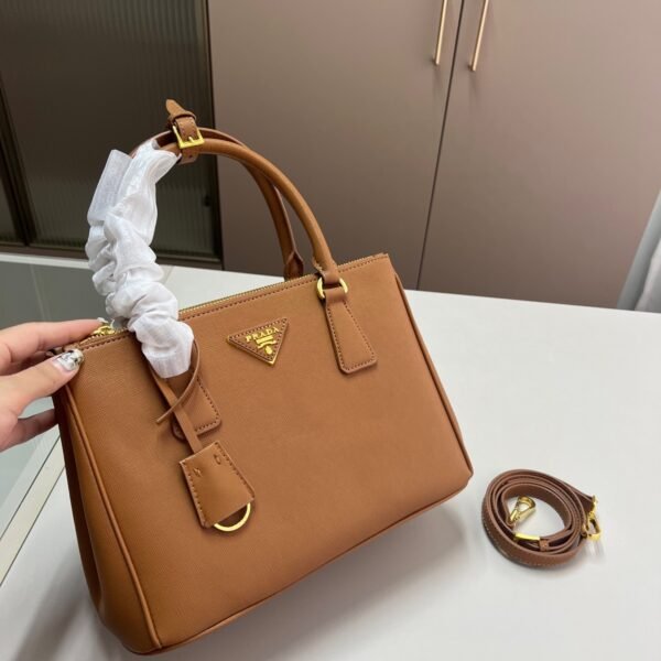 PR Galleria Medium Brown Saffiano Leather - Bag