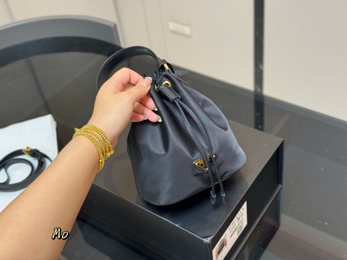 PR Nylon Mini Bucket Bag Black Nylon – Bag — 2