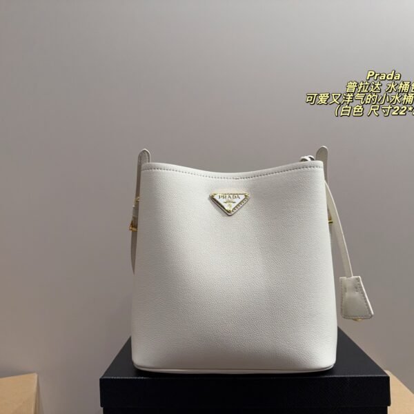 PR Saffiano Leather Bucket Bag Various Colors - Bag
