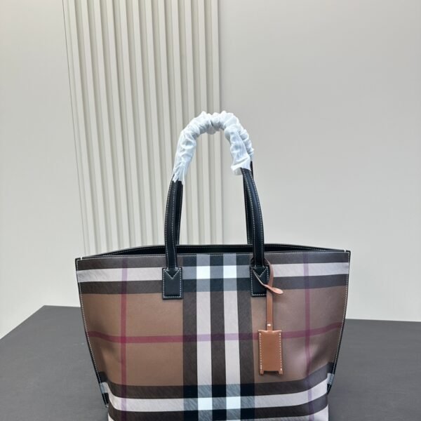 BBR Giant Check Tote Beige Check - Bag
