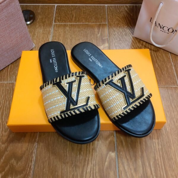 LV Paseo Flat Comfort Mule Raffia - Slides