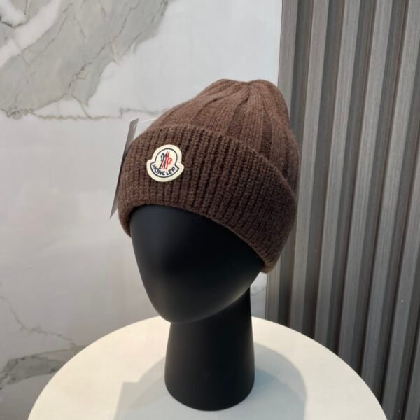 MCL Ribbed Wool Beanie Brown - Hat