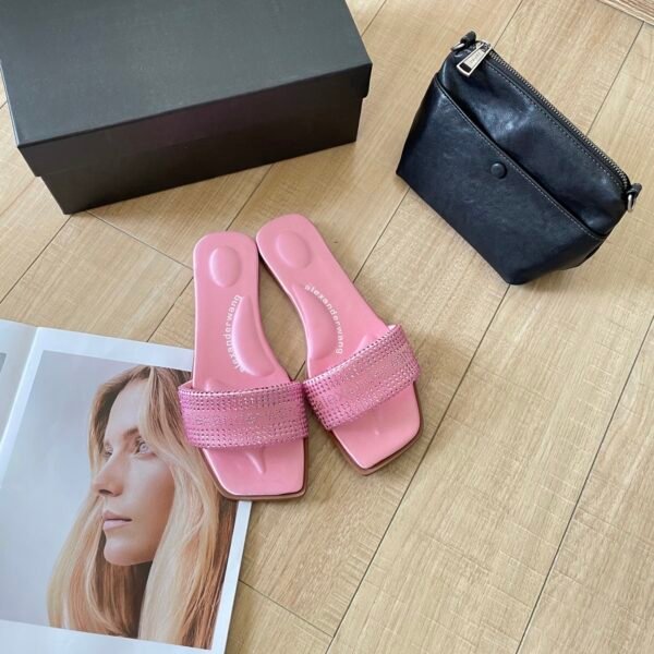 BAL Crystal Embellished Slide Sandals - Sandals